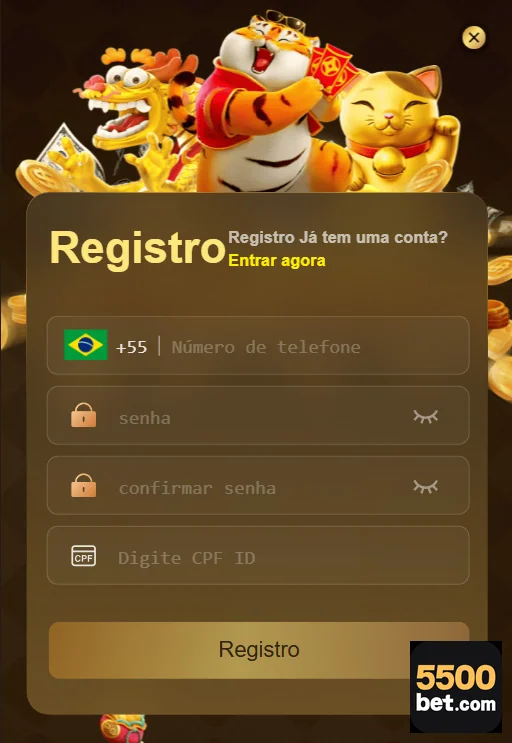 A imagem ilustra o acesso rápido à plataforma 5500bet com opções de bônus.