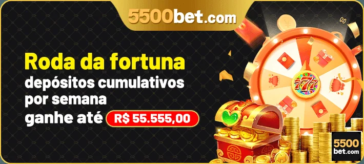A interface da 5500bet destaca o acesso a bônus móveis.