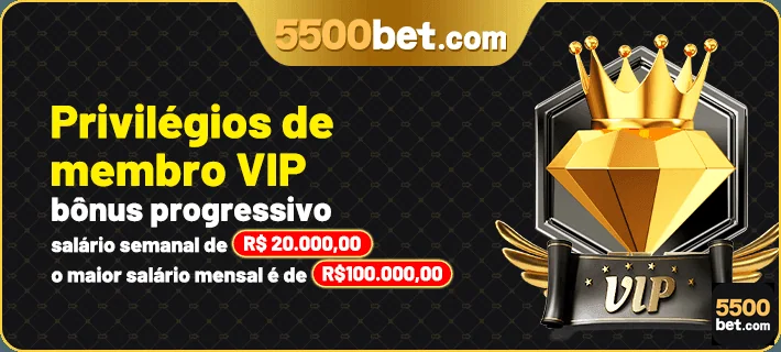 5500bet exibe promoções de bônus e serviços VIP em tela.